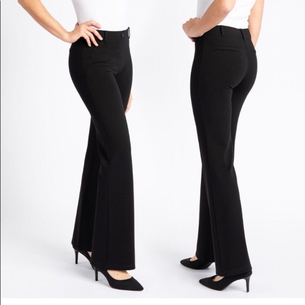 BETABRAND Boot Cut Black Pull On Pants